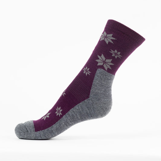 Women's socks-Lilly-wool-maroon-size 36-40