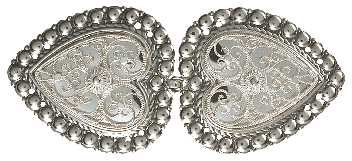 Belt buckle 002296 #22-for leather belt-silver/oxidized silver