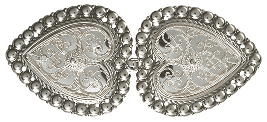 Belt buckle-002296 #22-for leather belt-silver/oxidized silver