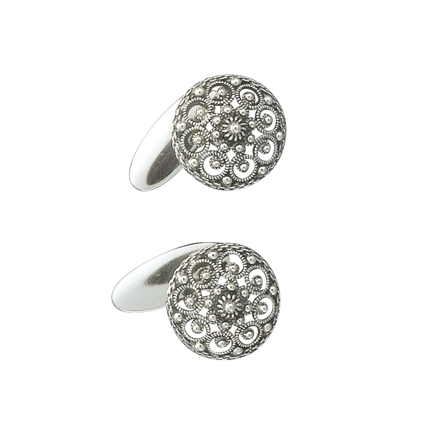Cufflinks #08-oxidized silver