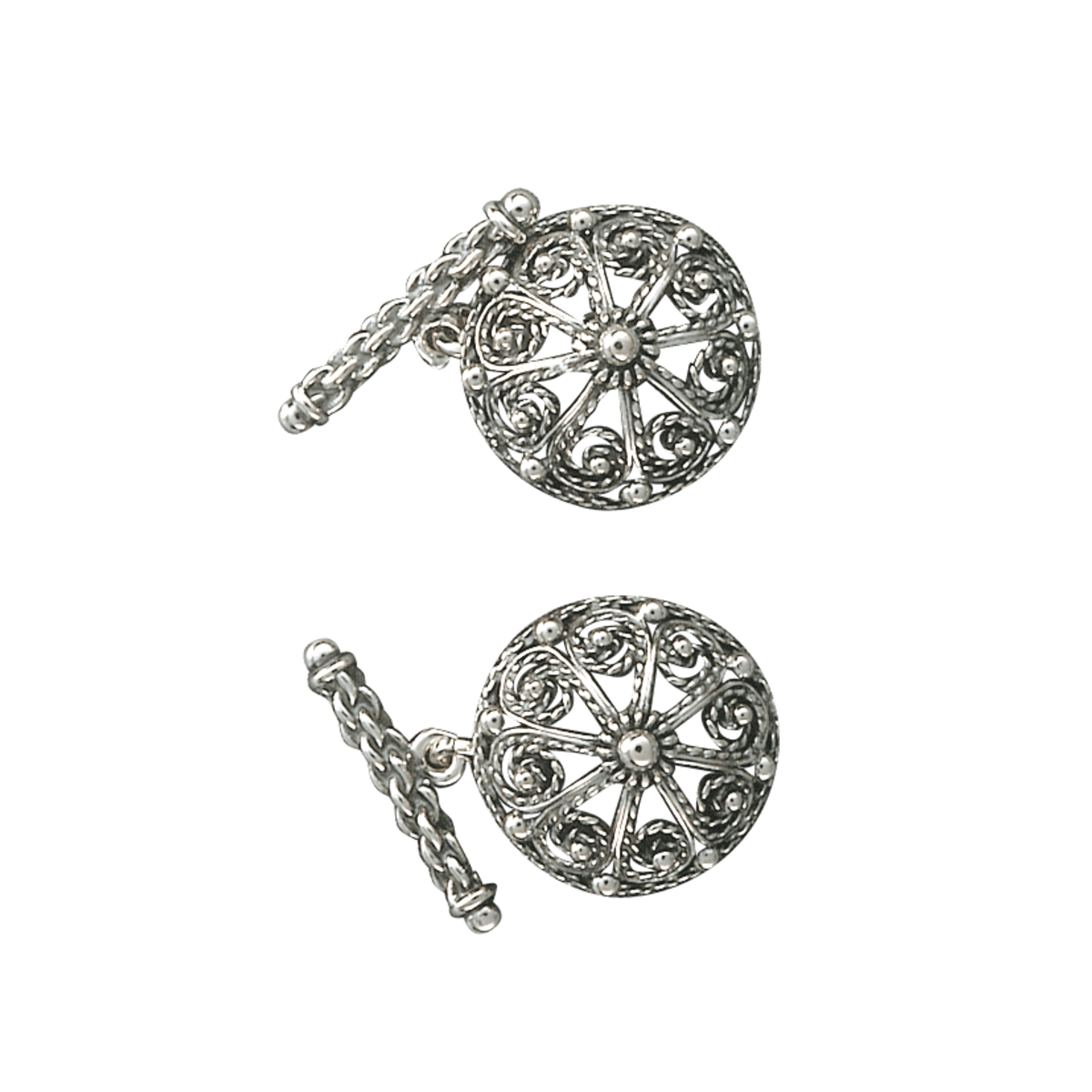 Cufflinks-077100-#14-oxidized silver