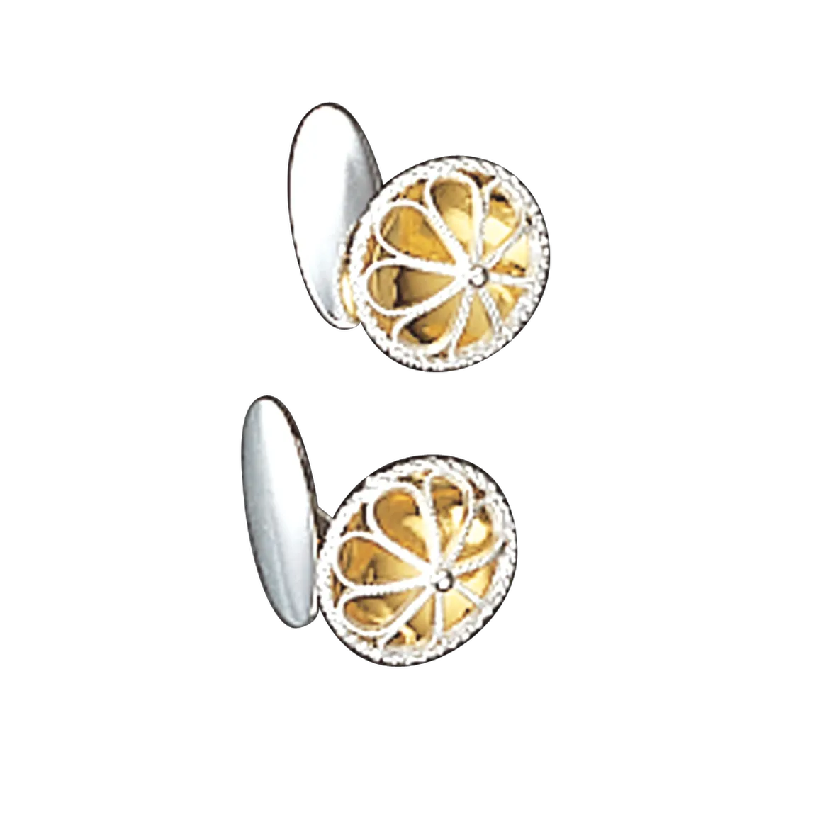 Cufflinks-081500-#24-Hordaland-19mm-silver/gilded silver