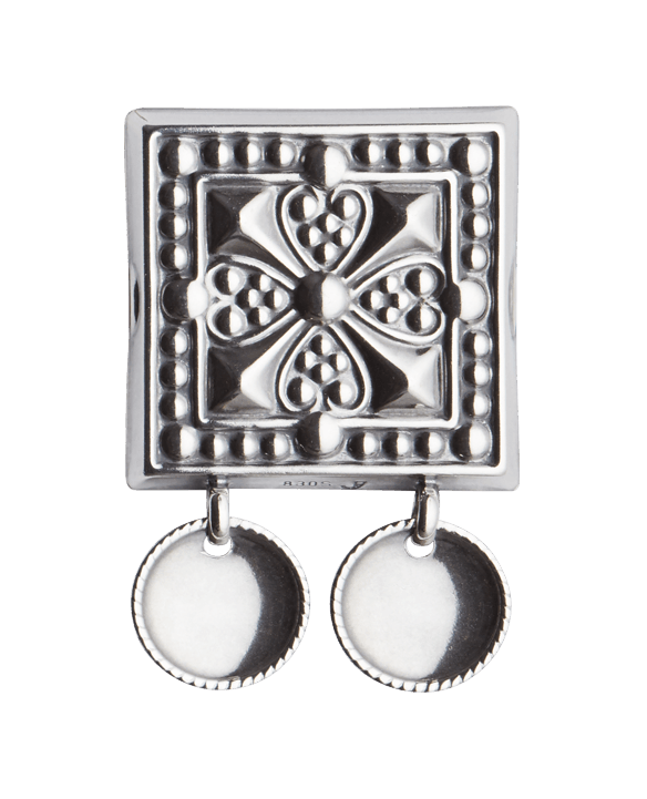 Belt plaque 091101 #01 with dishes-oxidized silver