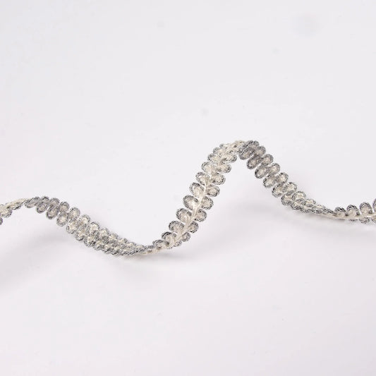 Agra. Sølvbraid 10mm-white silver