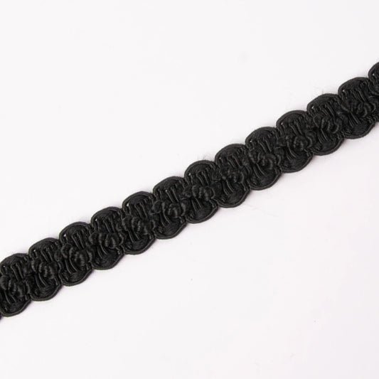 Braid trim/Agraman Bølgeagraman 16mm-black 099