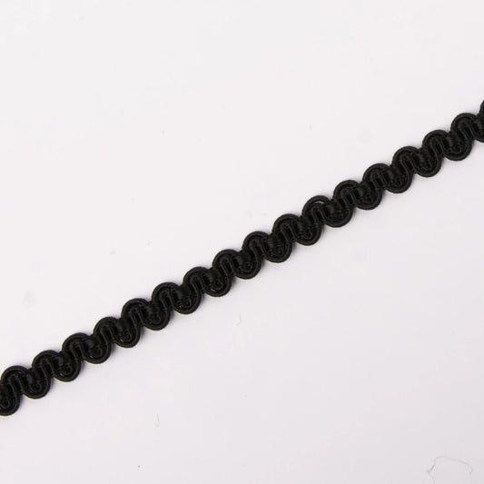 Braid trim/Agraman Bølgelinje 07mm-black 101