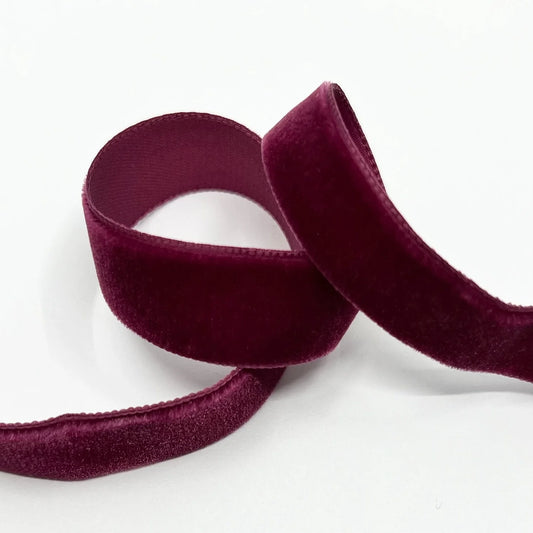 Velvet ribbon 16mm-bordeux
