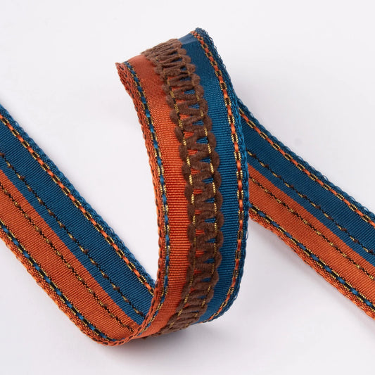 Jacq. Ottoman 27mm-blue/orange