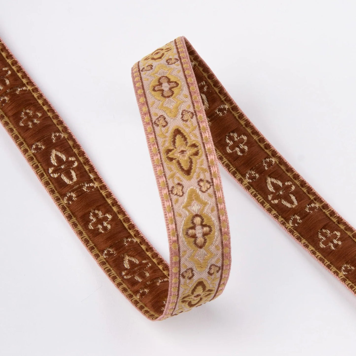 Jacquard trim- Frise Ornementale 18mm-rose golden
