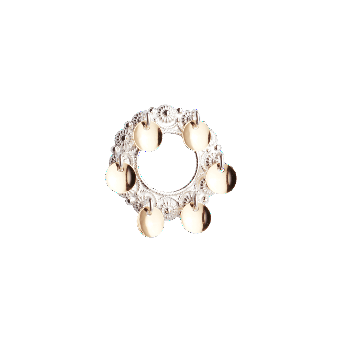 Brooch #03-w/spoons-silver/gilded