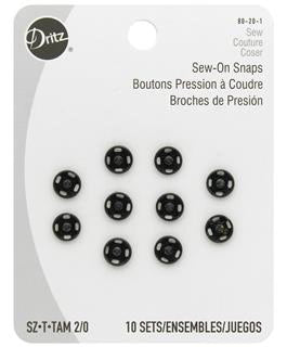 Sew-on snaps-size 2