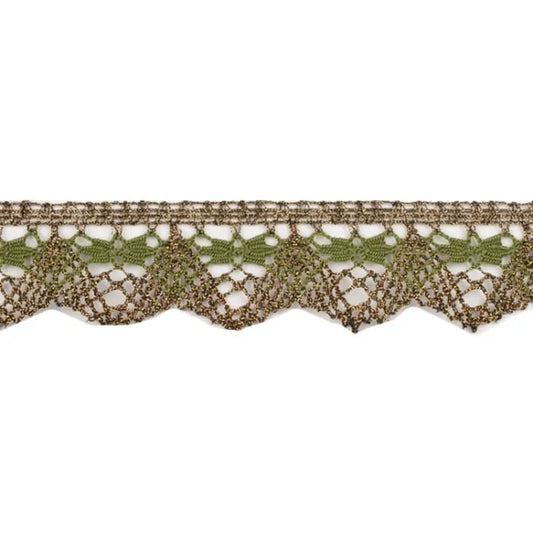 Lace metal-gold/green 15-41161.111-1697