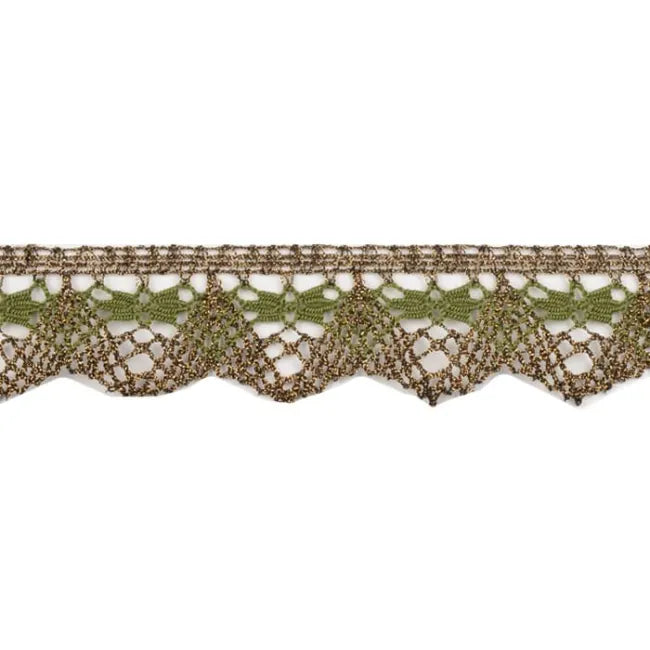 Lace metal-gold/green 15-41161.111-1697