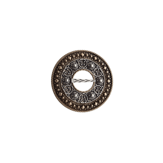 Brooch #49-Trandeim-antique silver/oxidized silver