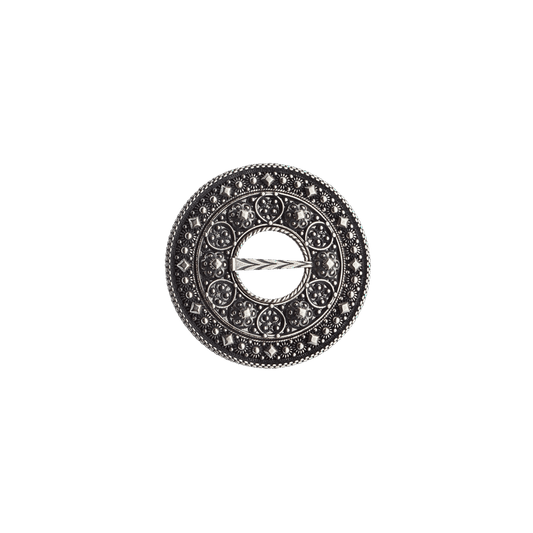 Brooch-910001-Mini Trandeim Sølje-oxidized silver