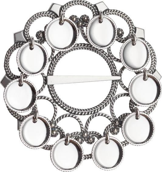Brooch-178101-Rose Sølje-oxidized silver