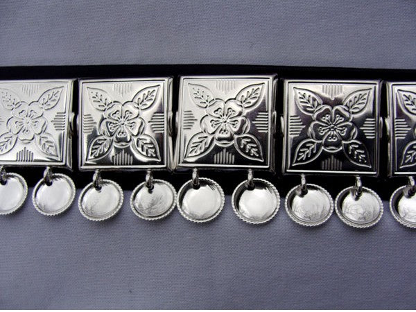 Belt plaque-Lier-for leather belt-silver