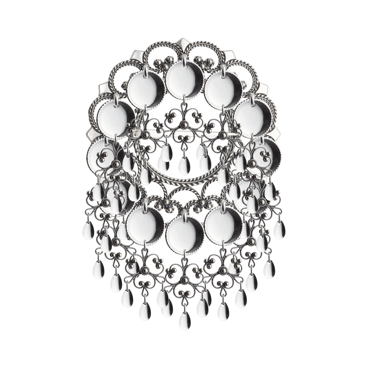 Brooch Dish 199101 #09-oxidized silver