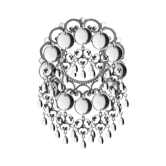 Brooch-199101-#09-oxidized silver