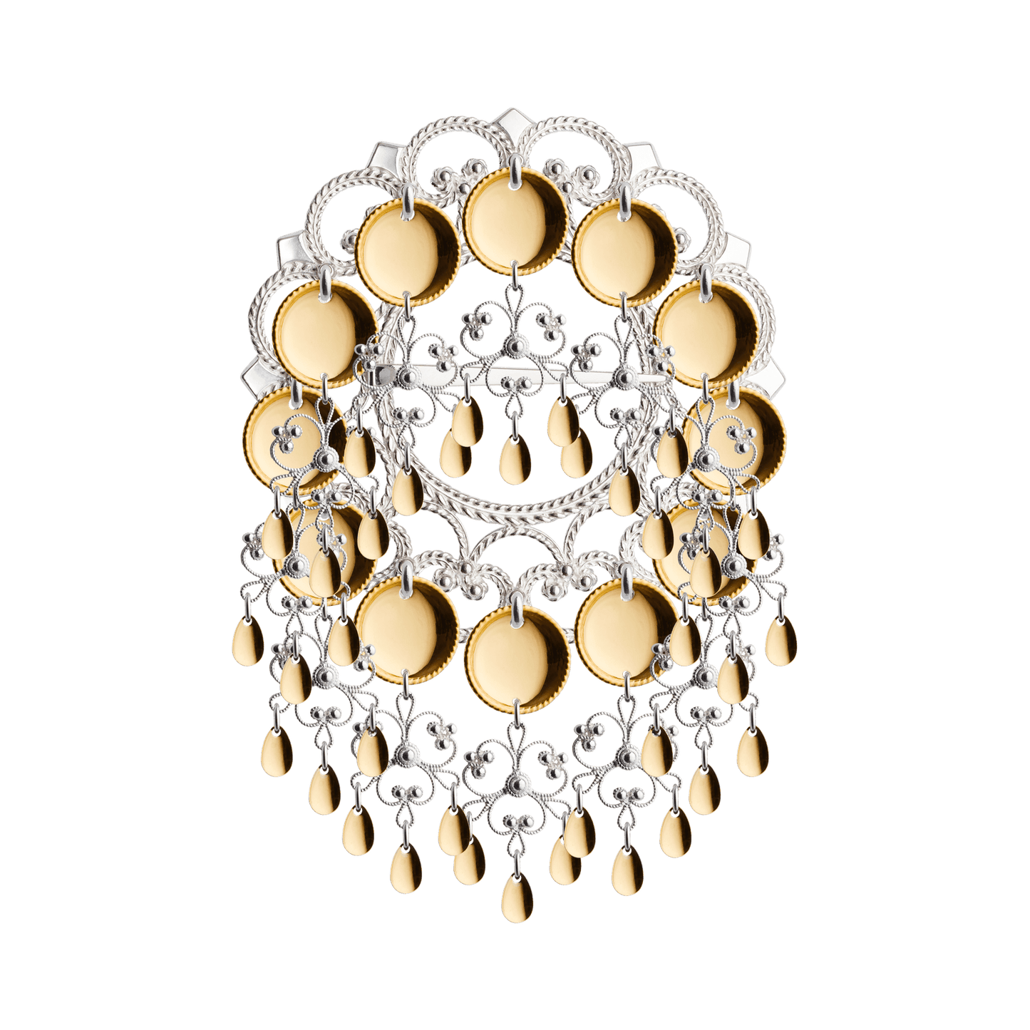 Brooch Dish 199501 #09-silver/gilded silver