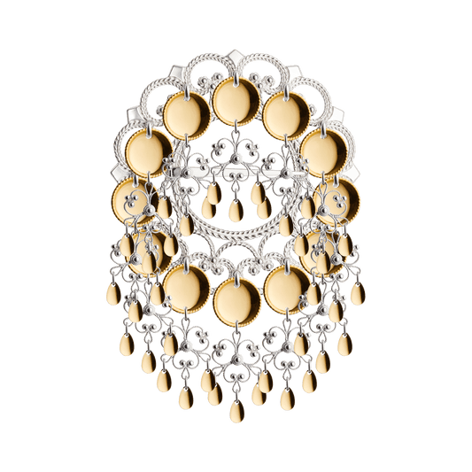 Brooch-199501-#09-silver/gilded silver