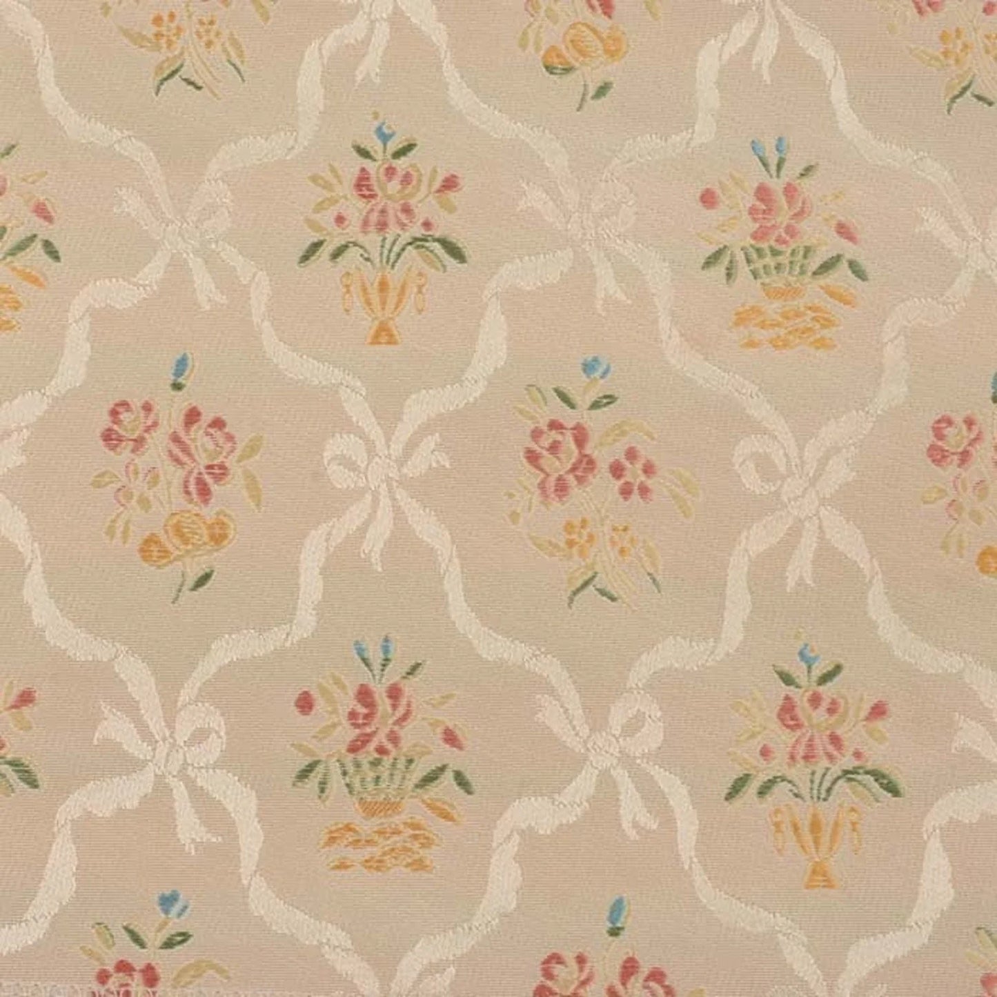 Silk fabric-Romance Lampas-52% silk/48% viskose-140 cm wide-cream