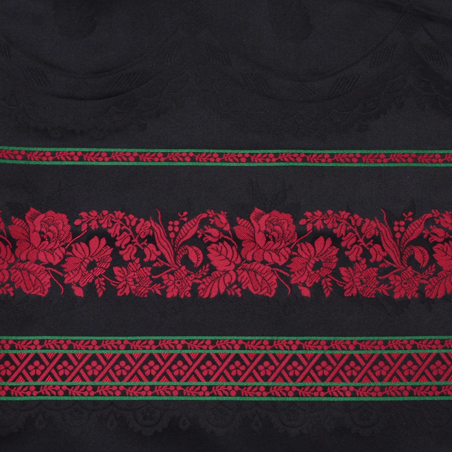 Apron piece-Edel-silk-red/black
