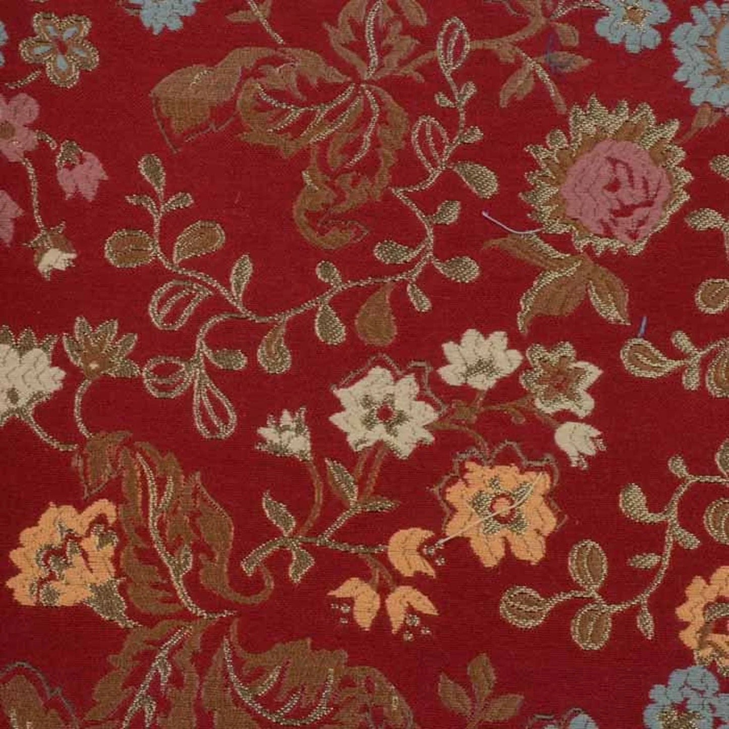Gullfax lampas silk/cotton 140 cm-red
