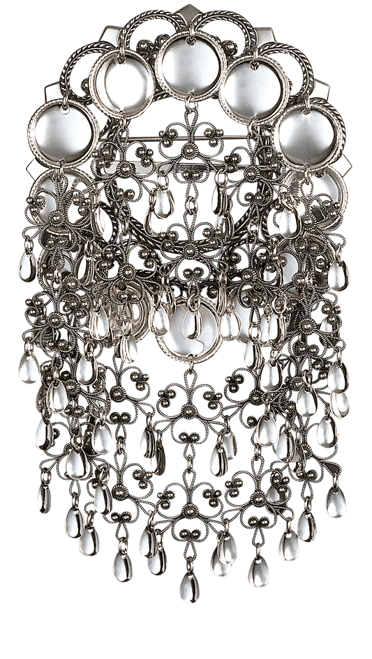 Brooch-201101-#69-oxidized silver