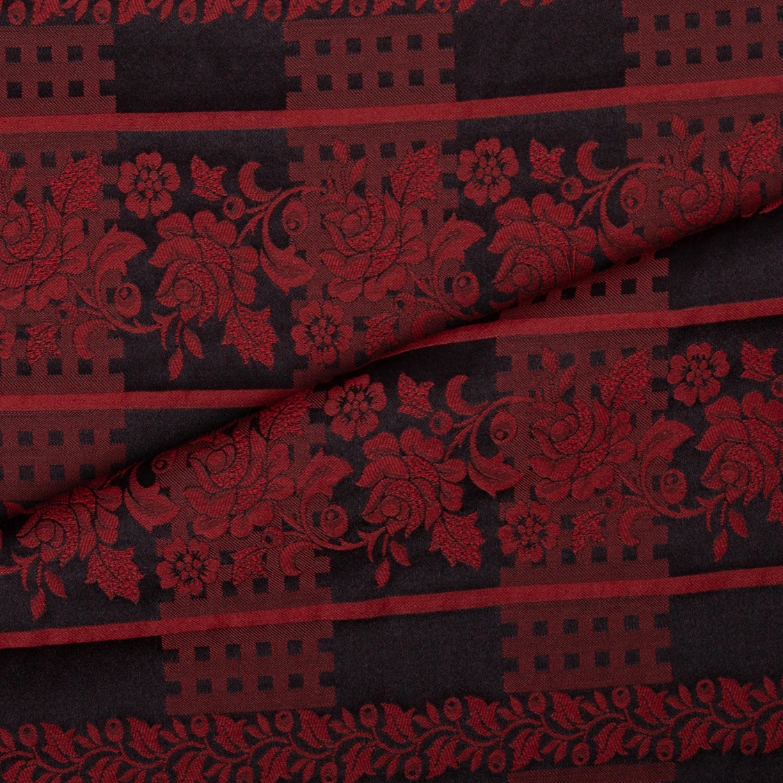 Apron piece-Rosa Rugrosa wool/silk-red
