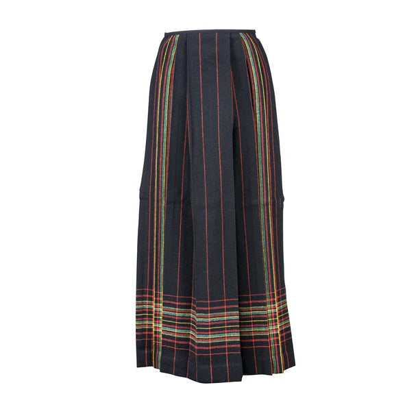 Apron piece-Sogn 1-wool-black/red/green