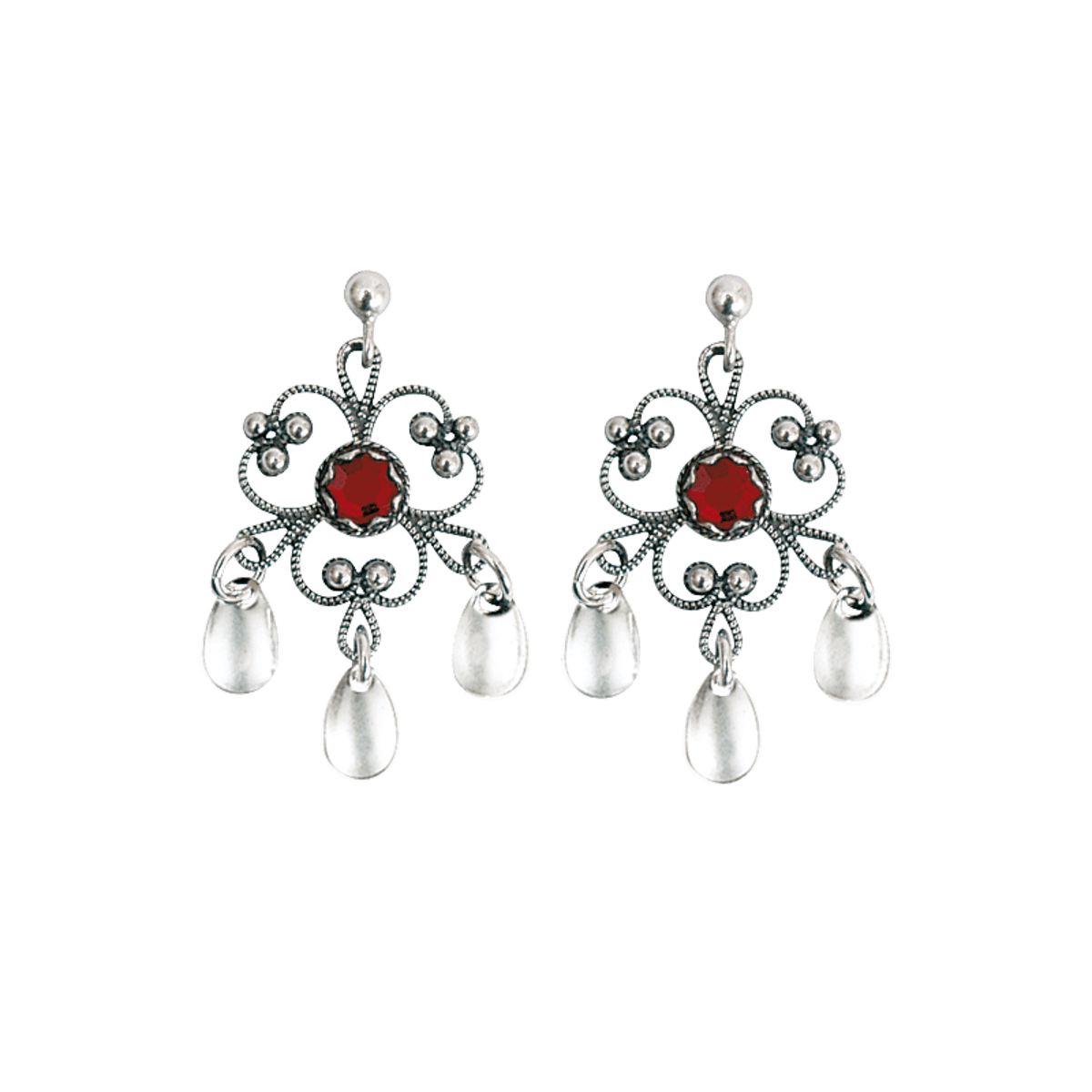 Earrings-251117-#17-with several choices of stones-oxidized silver