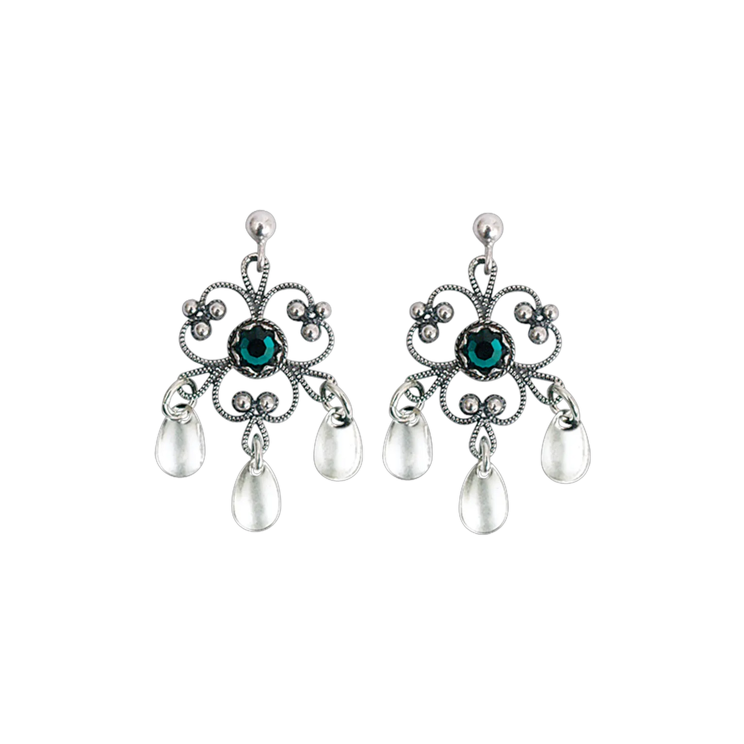 Earrings-251117-#17-with several choices of stones-oxidized silver