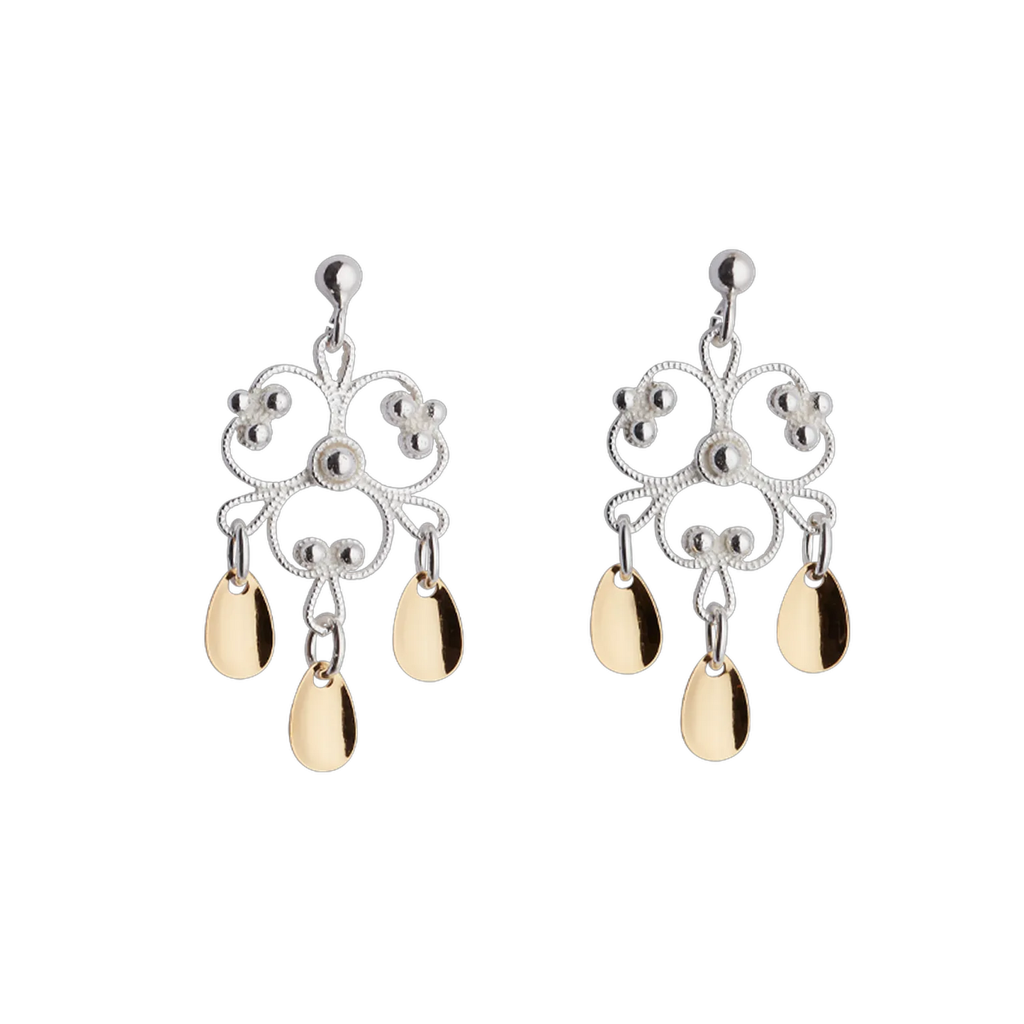 Earrings-251511-#17-silver/gilded silver