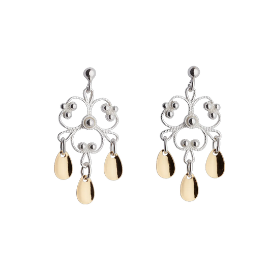 Earrings-251511-#17-silver/gilded silver