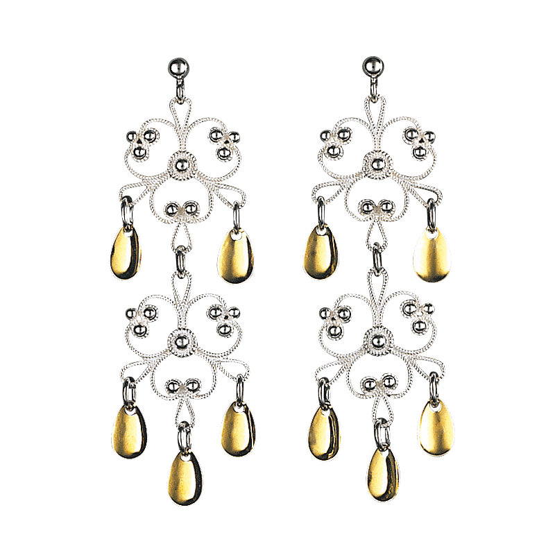 Earrings 252511-silver/gilded silver