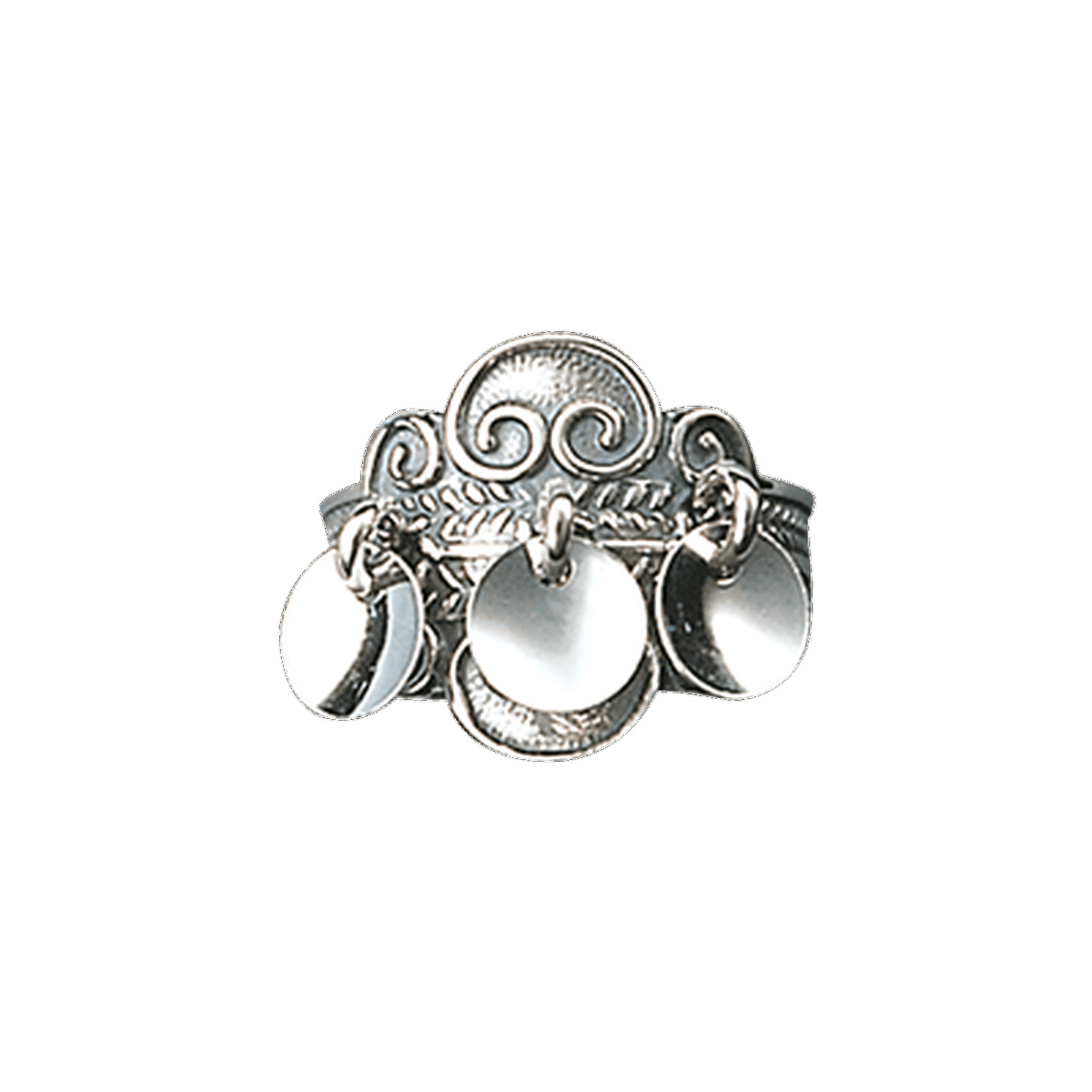 Ring 317102-with 3 leaves-oxidized silver