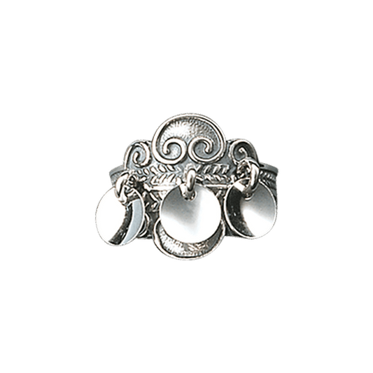 Ring 317102-with 3 leaves-oxidized silver
