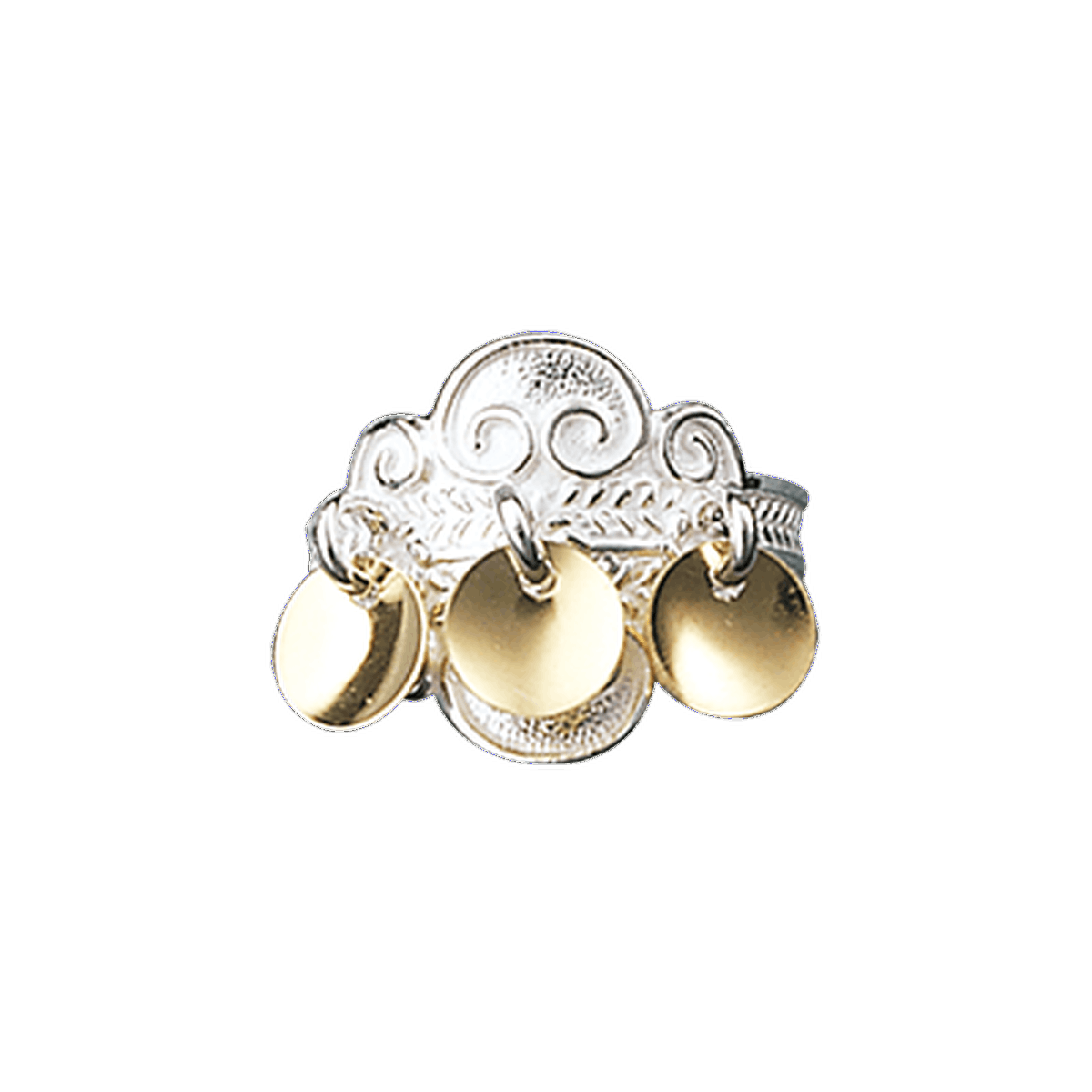 Ring 317502-with 3 leaves-silver/gilded silver