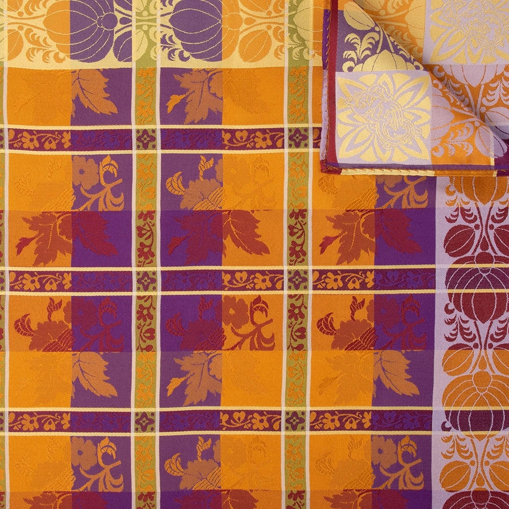Mimmi *092* silk scarf 70cm x 70cm-orange/purple