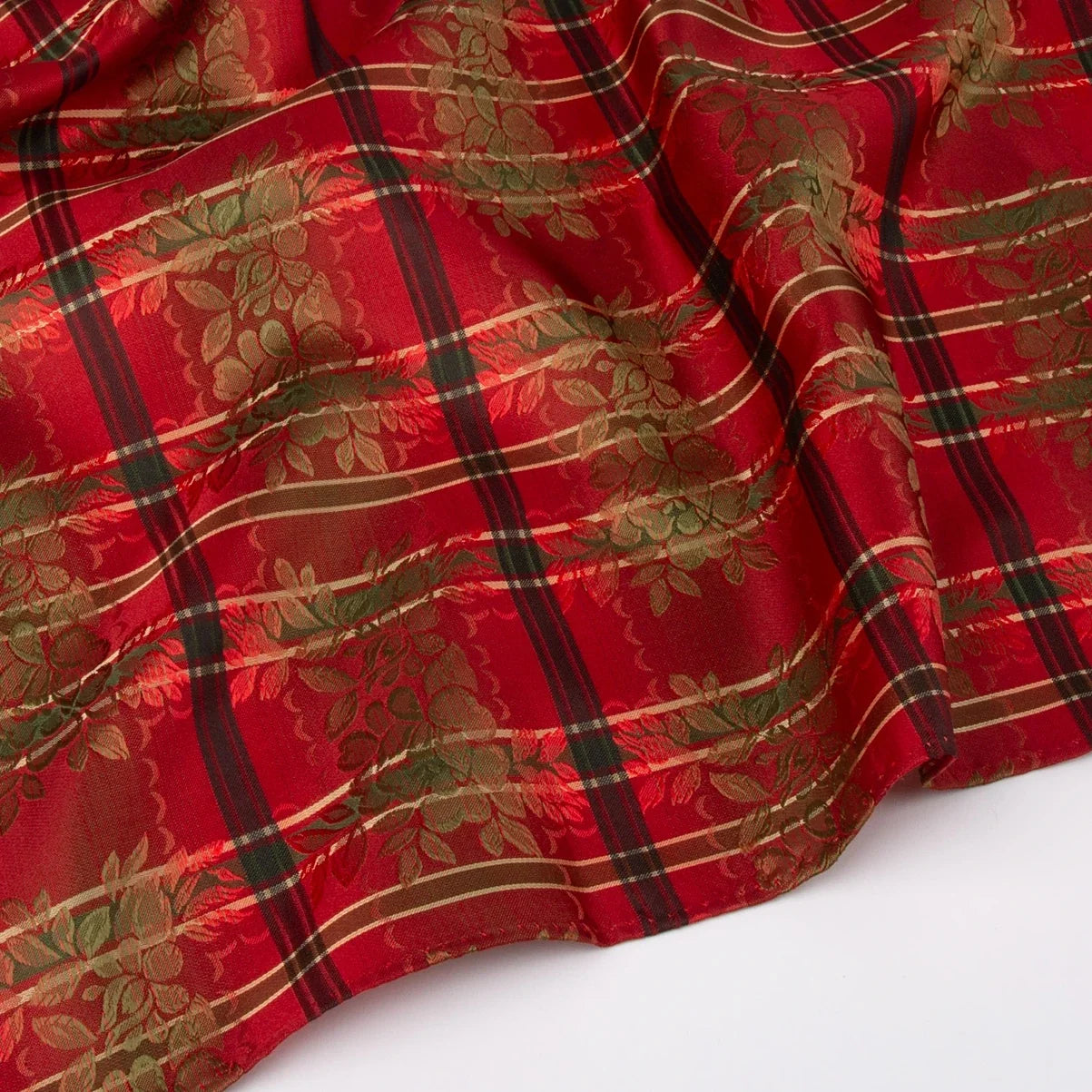Silk scarf-Strauss *026* 75cm X 75cm-red, green