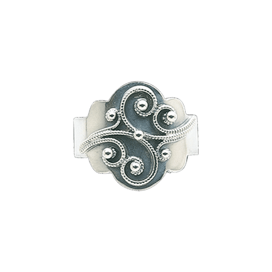 Ring 359100-Rogaland filigree-oxidized silver