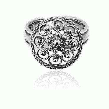 Ring 373100 #15-oxidized silver