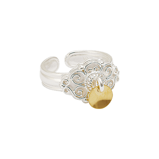 Ring 377502-one gilded silver leaf-silver