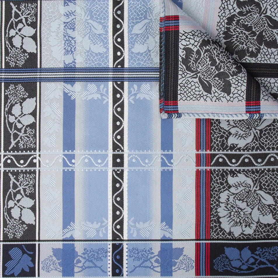 Silk scarf-Eufemia *002* 70cm x 70cm-blue/red/black