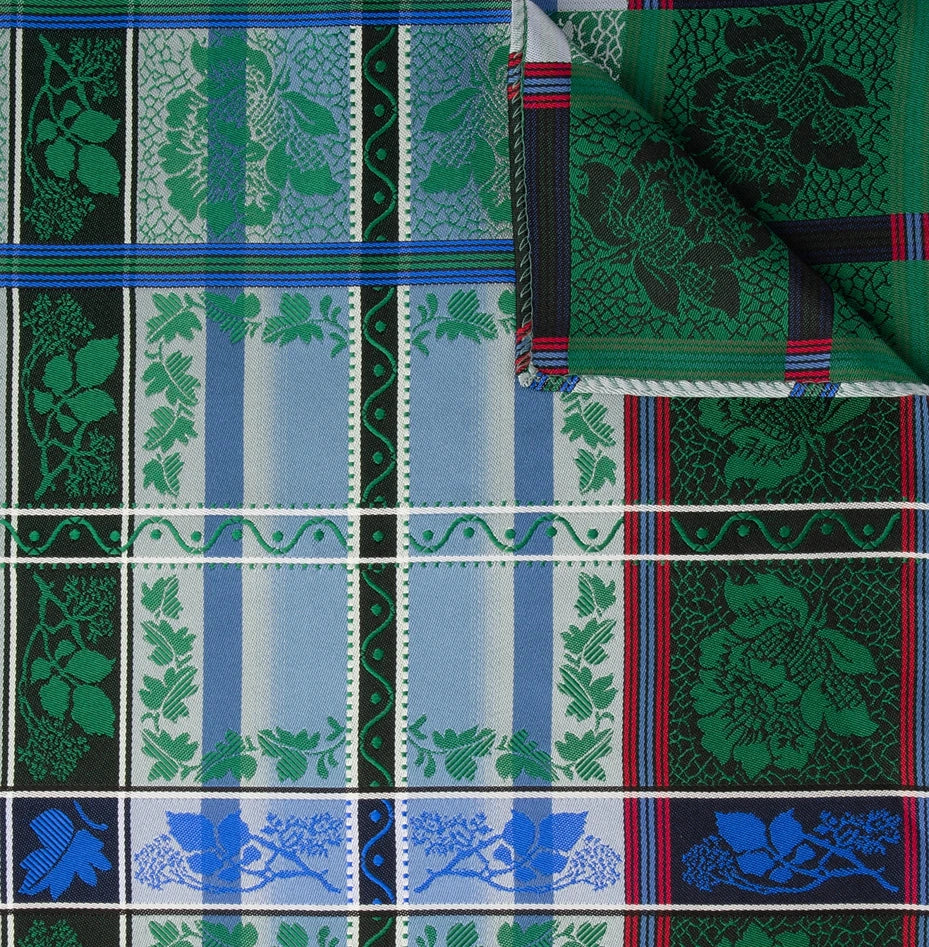 Silk scarf-Eufemia *010* 70cm x 70cm-green/blue/red