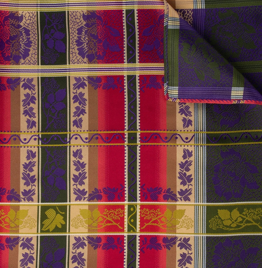 Eufemia *045* silk scarf 70cm x 70cm-red/purple