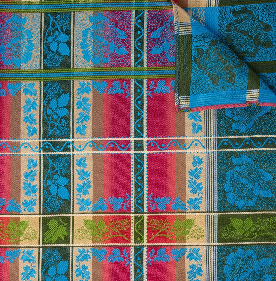Eufemia *054* silk scarf 70cm x 70cm-red/blue/green