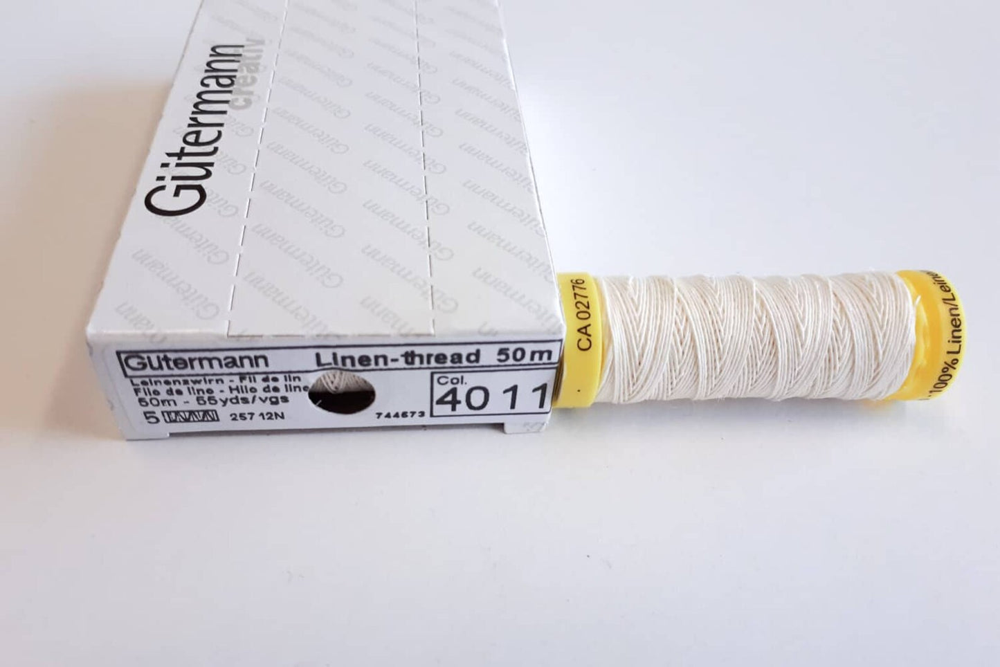 Gutermann 100% linen handsewing thread-50 m