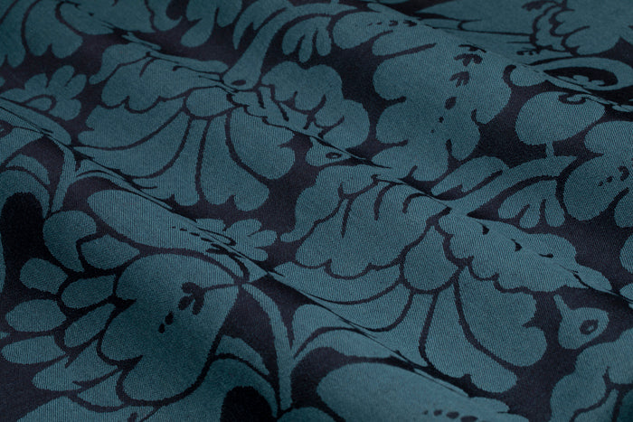 Wool fabric-1700-talls Ulldamask-4213-100% wool-150 cm wide-450 gr weight-blue/turquoise 730